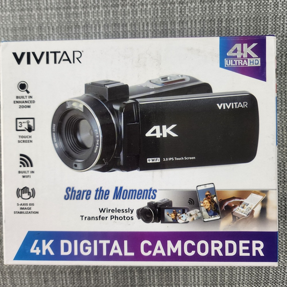Vivitar DVR4K 4K Digital Camcorder 3.0" Touchscreen Display WIFi Night Vision